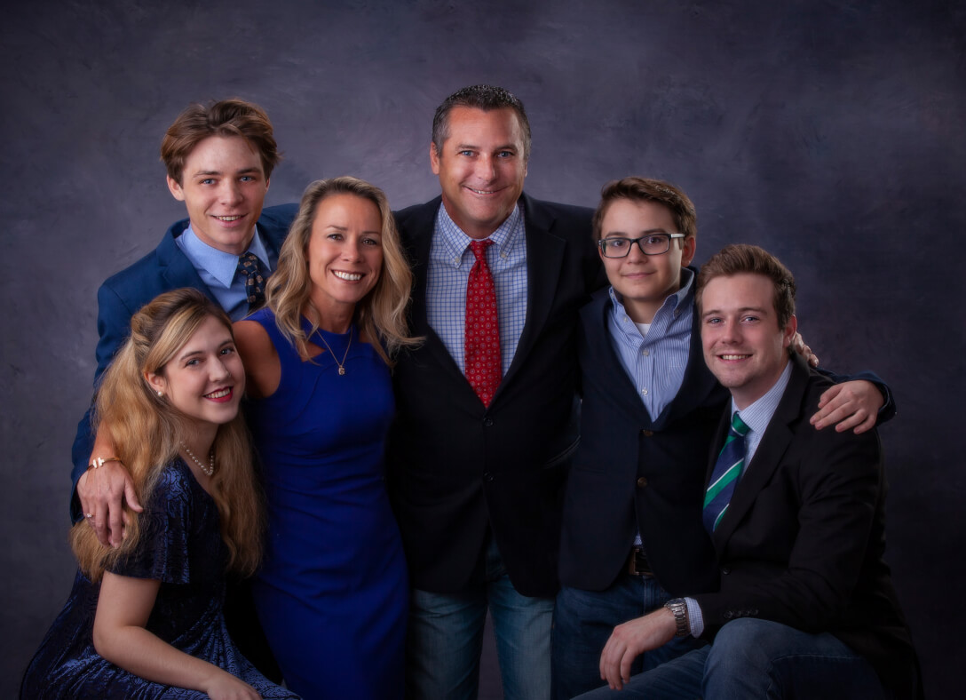 Tom and his wife, Marissa, and their four kids